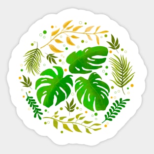 Tropical Leaves Sticker